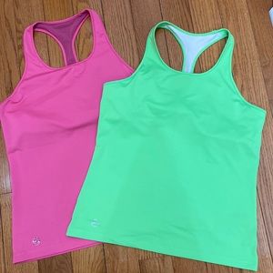 Ralph Lauren Pink and Green Tank Tops